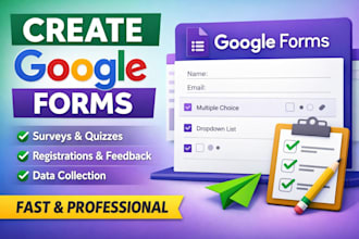 create a professional google form or survey