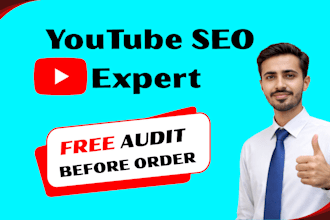 be your youtube SEO expert and channel growth manager