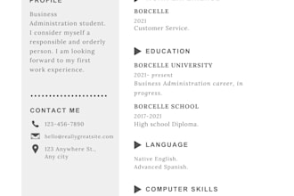 create a professional resume for students and freshers