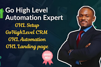 gohighlevel CRM automation workflow, landing page expert and ghl email campaign