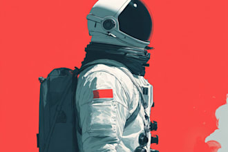 draw you a cool sci fi astronaut design
