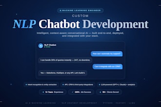 build nlp chatbot for customer support with high accuracy