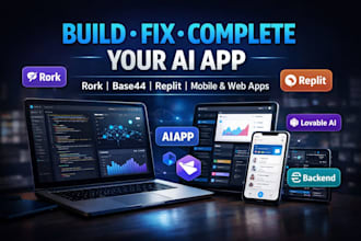 build, fix, or complete your rork, replit, base44, lovable ai, or mobile app
