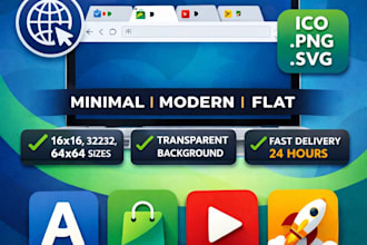 design a professional favicon icon for website and brand