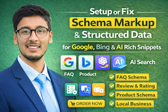 setup or fix schema markup, structured data for product review faq rich snippets