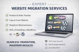 clone website migration shopify to woocommerce wordpress prestashop migration