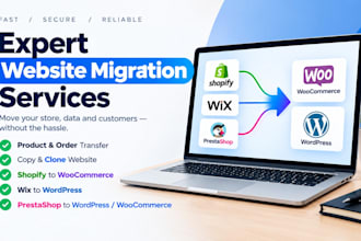 clone website migration shopify to woocommerce prestashop to wordpress migration