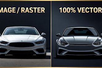 draw a clean vector tracing car, vehicle illustration, car wrapping and line art