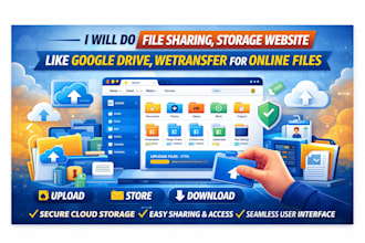 do file sharing, storage website like google drive, wetransfer for online file