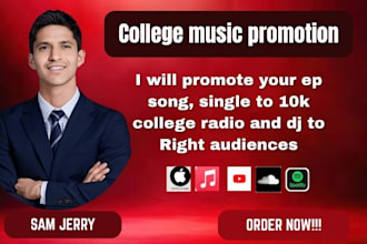 promote your ep song, single to 10k college radio  and dj to right audiences