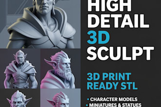 sculpt 3d characters for 3d printing