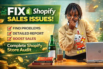 do a complete shopify store audit to find issues  hunting sales and conversation