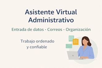 seré tu asistente virtual administrativo para tareas diarias