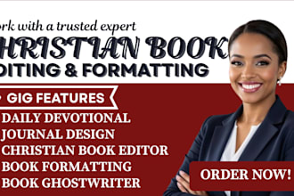 book editing, proofreading your christian book, daily devotional journal editor