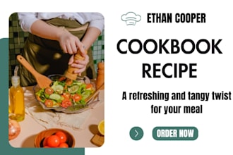 write cookbook, recipe book, cookbook formatting, food illustration, food menu