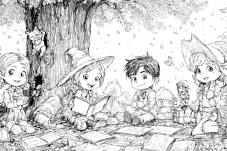 make children coloring book pages, book covers and KDP