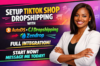 setup tiktok shop dropshipping with autods cj dropshipping zendrop integration