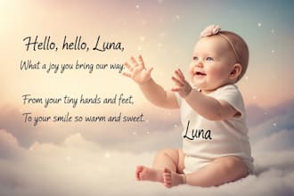 write a personalized baby song using your childs name