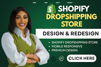 design shopify dropshipping store shopify store setup