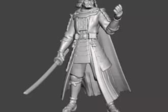 make 3d warrior character,3d super hero character,3d barbarian model,3d printing