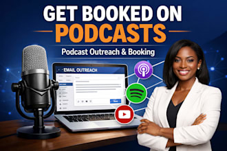 manage podcast outreach and book you as a guest on podcasts