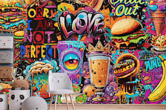 design custom graffiti pop art murals and wall art for any space