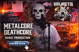 be your rock metal music singer and vocalist, metalcore, deathcore rock singer
