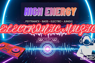 produce high energy psytrance, bass, electro n jungle music