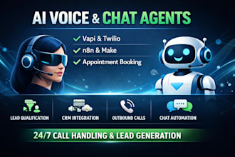 build ai voice agents and chatbots with vapi, twilio, n8n, make, and vapi