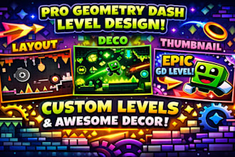 design geometry dash layout gameplay deco decor decor gd level thumbnail