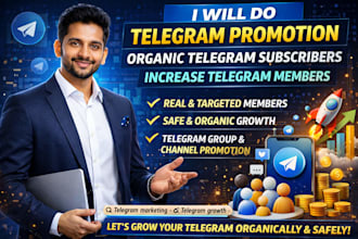 do telegram promotion, organic telegram subscribers, increase telegram members