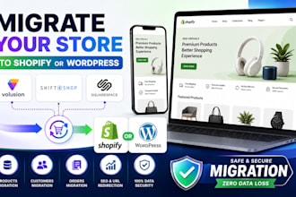 migrate volusion shift4shop squarespace ecommerce store to shopify or wordpress