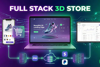 build complete 3d ecommerce store with configurator checkout dashboard