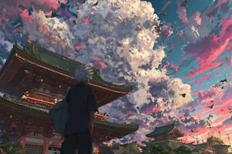 draw a professional anime illustration
