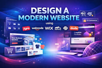 design a modern website using zyro webnode wix harmony squarespace duda website