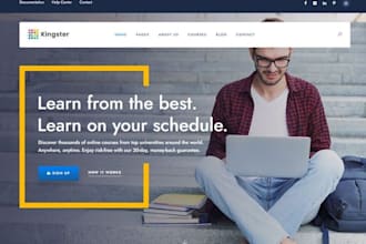 build saas demo elearning website app learndash wordpress website preview lms