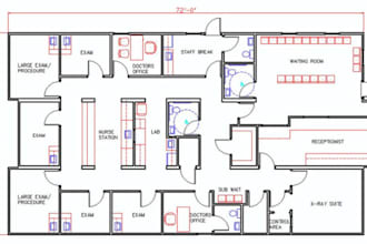 design medical center floor plan healthcare architecture clinic layout blueprint