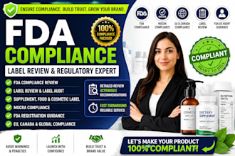 do fda compliance, label review, supplement label and mocra compliance