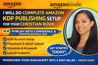 do complete amazon KDP publishing setup for your christian book
