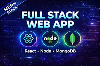 develop full stack web application using react node mongodb