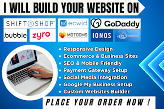 build zyro shift4shop ecwid godaddy bubble motocms ionos builderall selz website