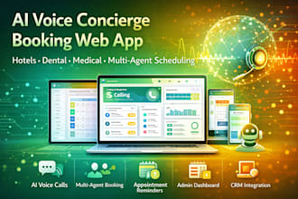 do ai voice concierge booking webapp, hotel, dental, medical agent receptionist