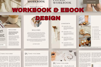 create canva editable workbook design , digital journal,  kidsbook cover design