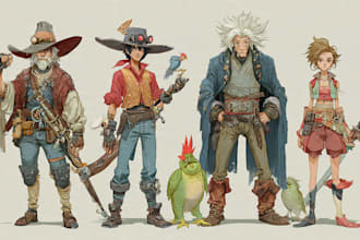 make realistic game ready character for you
