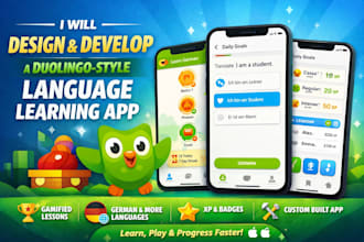 develop duolingo case app gamified language learning app german learning app