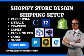 setup shopify shipping packlink pro yanet parcelwill 17track track123 zapiet