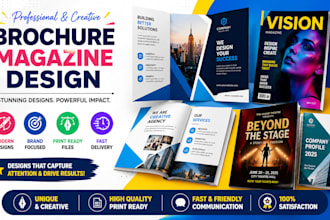 design professional brochure, magazine layout, booklet, theatre posters, catalog