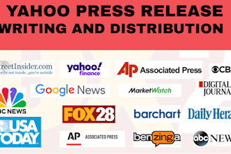 do yahoo finance distribution ,yahoo press release,  and  writing