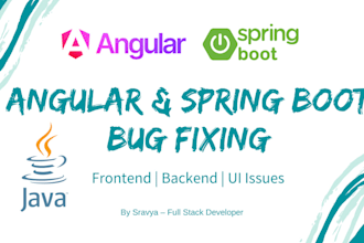 fix angular frontend bugs and spring backend issues