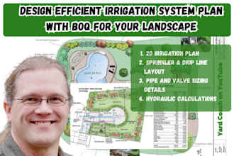 design efficient irrigation system plan with boq for your landscape
